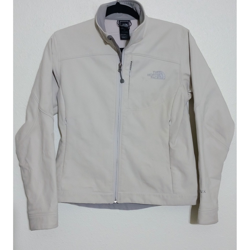 The North Face Womens Apex Bionic Softshell Jacket Cream White Size S READ